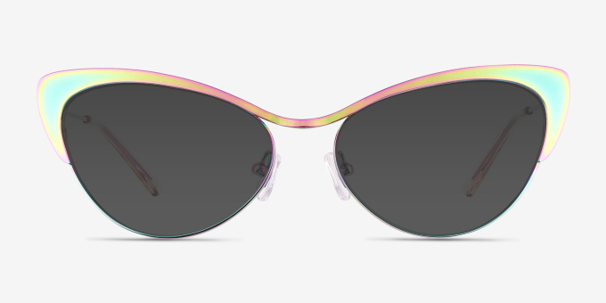 Valerie Rainbow TitaniumEyeglass Frames from EyeBuyDirect, with Tinted Lenses