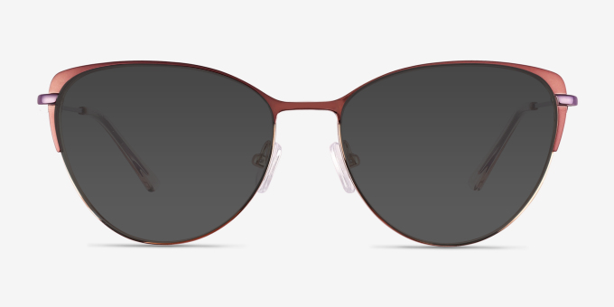 Atlas Shiny Light Brown TitaniumEyeglass Frames from EyeBuyDirect, with Tinted Lenses