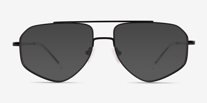 Hercules Shiny Black TitaniumEyeglass Frames from EyeBuyDirect, with Tinted Lenses
