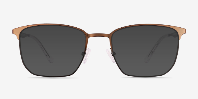 Notus Shiny Copper TitaniumEyeglass Frames from EyeBuyDirect, with Tinted Lenses