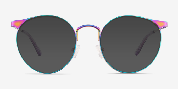 Alsie Rainbow TitaniumEyeglass Frames from EyeBuyDirect, with Tinted Lenses