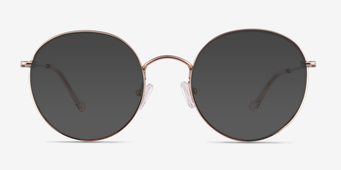 Gavi Shiny Gold TitaniumEyeglass Frames from EyeBuyDirect, with Tinted Lenses