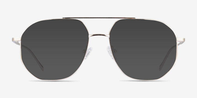 Flexi Gold TitaniumEyeglass Frames from EyeBuyDirect, with Tinted Lenses