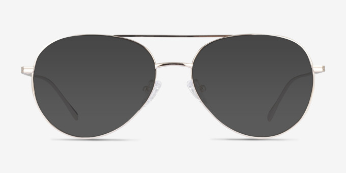 Vivo Gold TitaniumEyeglass Frames from EyeBuyDirect, with Tinted Lenses