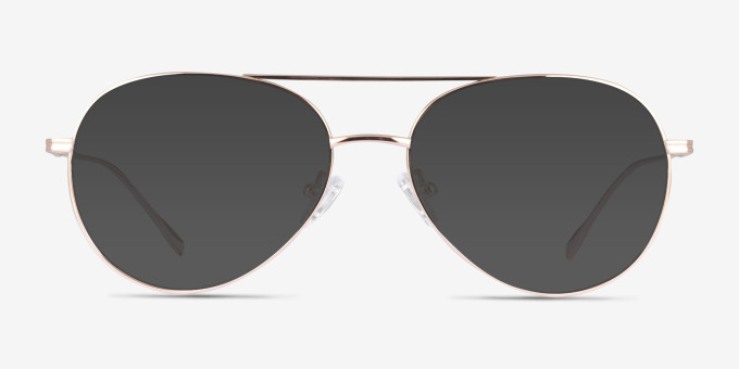 Vivo Rose Gold TitaniumEyeglass Frames from EyeBuyDirect, with Tinted Lenses