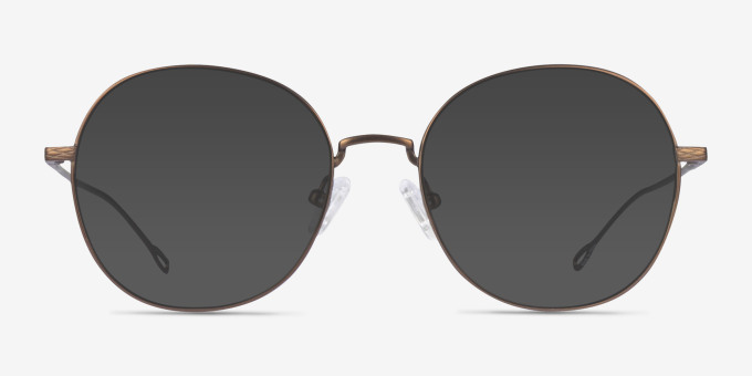 Zero Bronze TitaniumEyeglass Frames from EyeBuyDirect, with Tinted Lenses