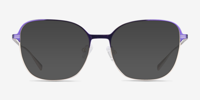 Glint Purple Gold TitaniumEyeglass Frames from EyeBuyDirect, with Tinted Lenses