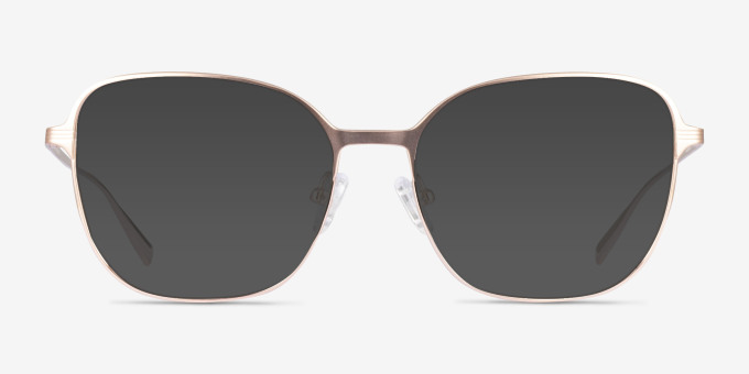 Glint Rose Gold TitaniumEyeglass Frames from EyeBuyDirect, with Tinted Lenses