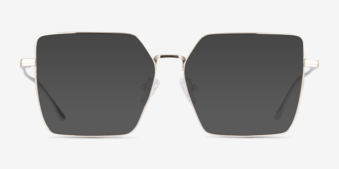 Flecto Gold TitaniumEyeglass Frames from EyeBuyDirect, with Tinted Lenses