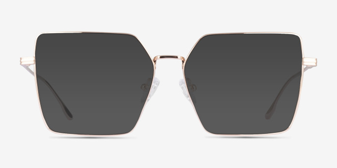 Flecto Rose Gold TitaniumEyeglass Frames from EyeBuyDirect, with Tinted Lenses