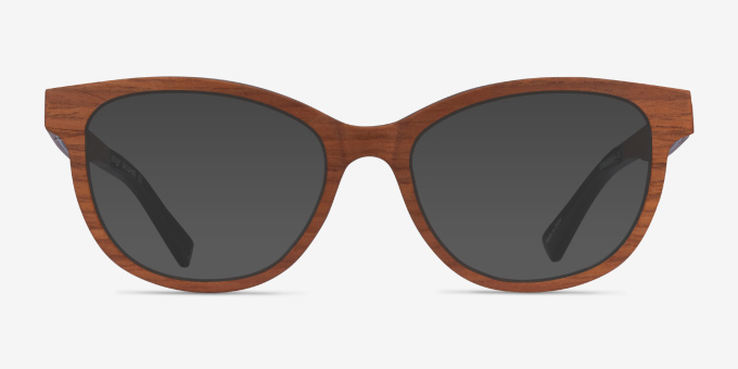 Botany Light Wood Mixed WoodEyeglass Frames from EyeBuyDirect, with Tinted Lenses