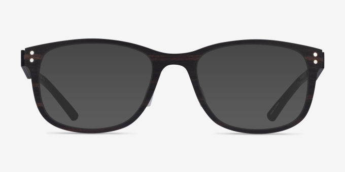 Earth Dark Wood Mixed WoodEyeglass Frames from EyeBuyDirect, with Tinted Lenses