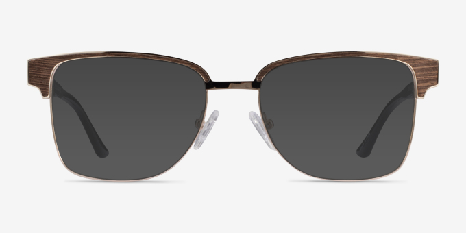 Biome Gold Black & Wood AcetateEyeglass Frames from EyeBuyDirect, with Tinted Lenses