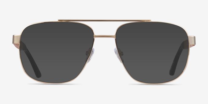 Miramar Gold MetalEyeglass Frames from EyeBuyDirect, with Tinted Lenses