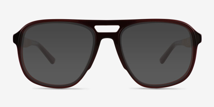 Twig Dark Red AcetateEyeglass Frames from EyeBuyDirect, with Tinted Lenses