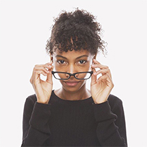 Girl wearing Panama glasses from Eyebuydirect