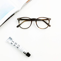 Closeup of Shade glasses from eyebuydirect